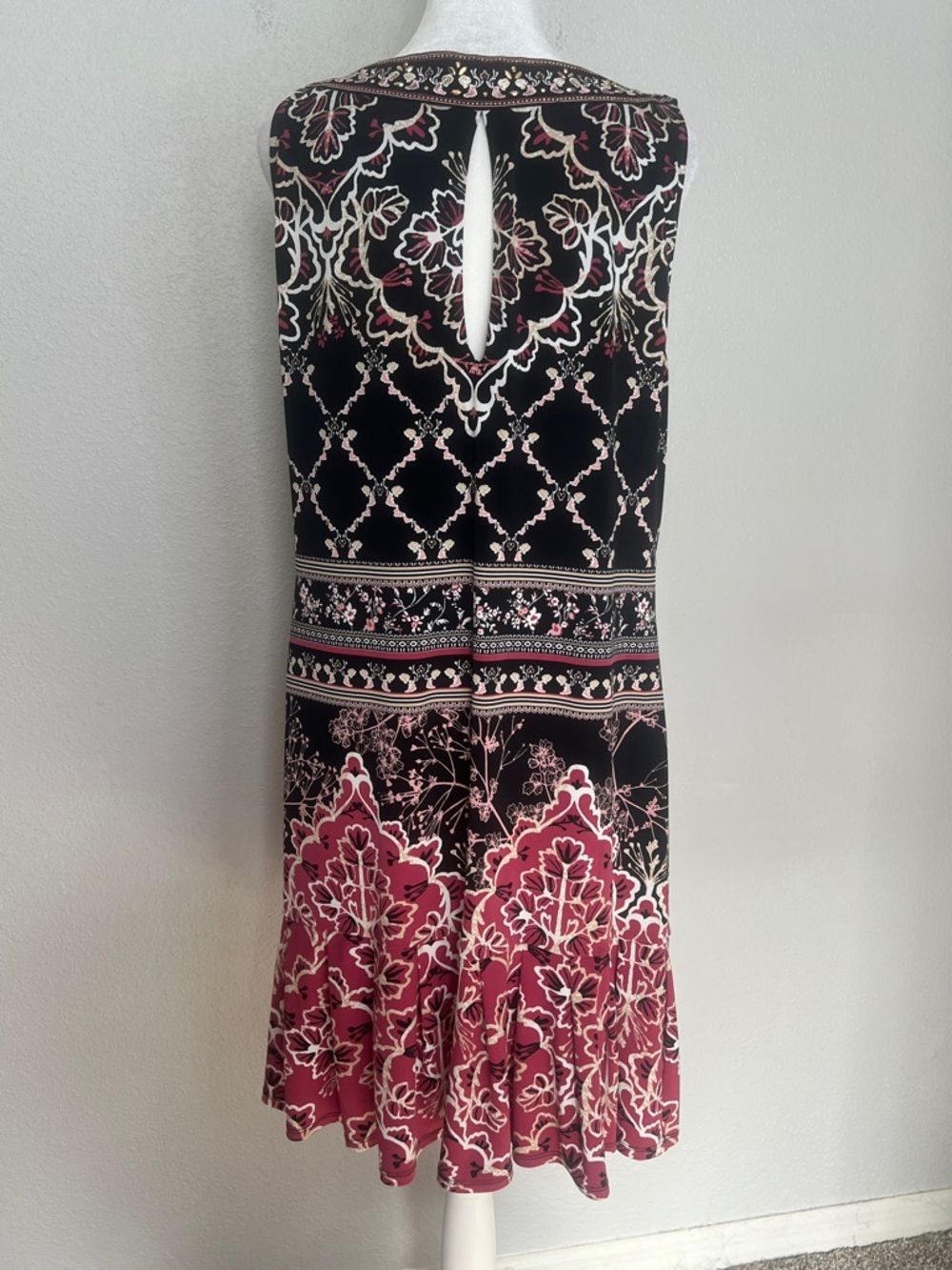 WHBM Boho Print Sleeveless Mini Dress Size Large - Picture 3 of 9